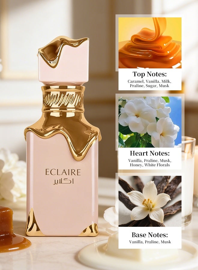 عطر بودرة البان كيك القورماند 100 مل، برائحة حلوة وكريمية تشبه الحلوى للنساء، بنفحات فانيليا دافئة ومريحة، أو دو بارفان طويل الثبات، هدية مثالية لعاشقات العطور الحلوة. - Image 4
